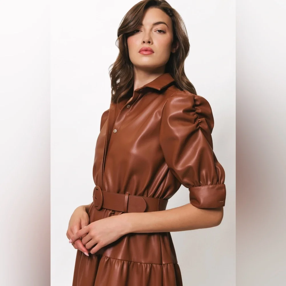 Hutch Darci Short Sleeved Belted Midi Dress - Picture 7 of 9